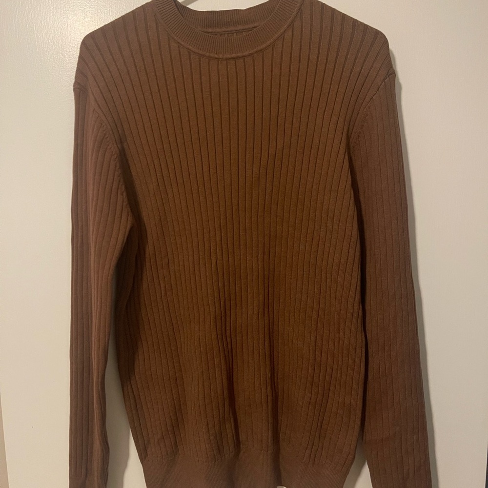 Men's Classic Tan Ribbed Cardigan